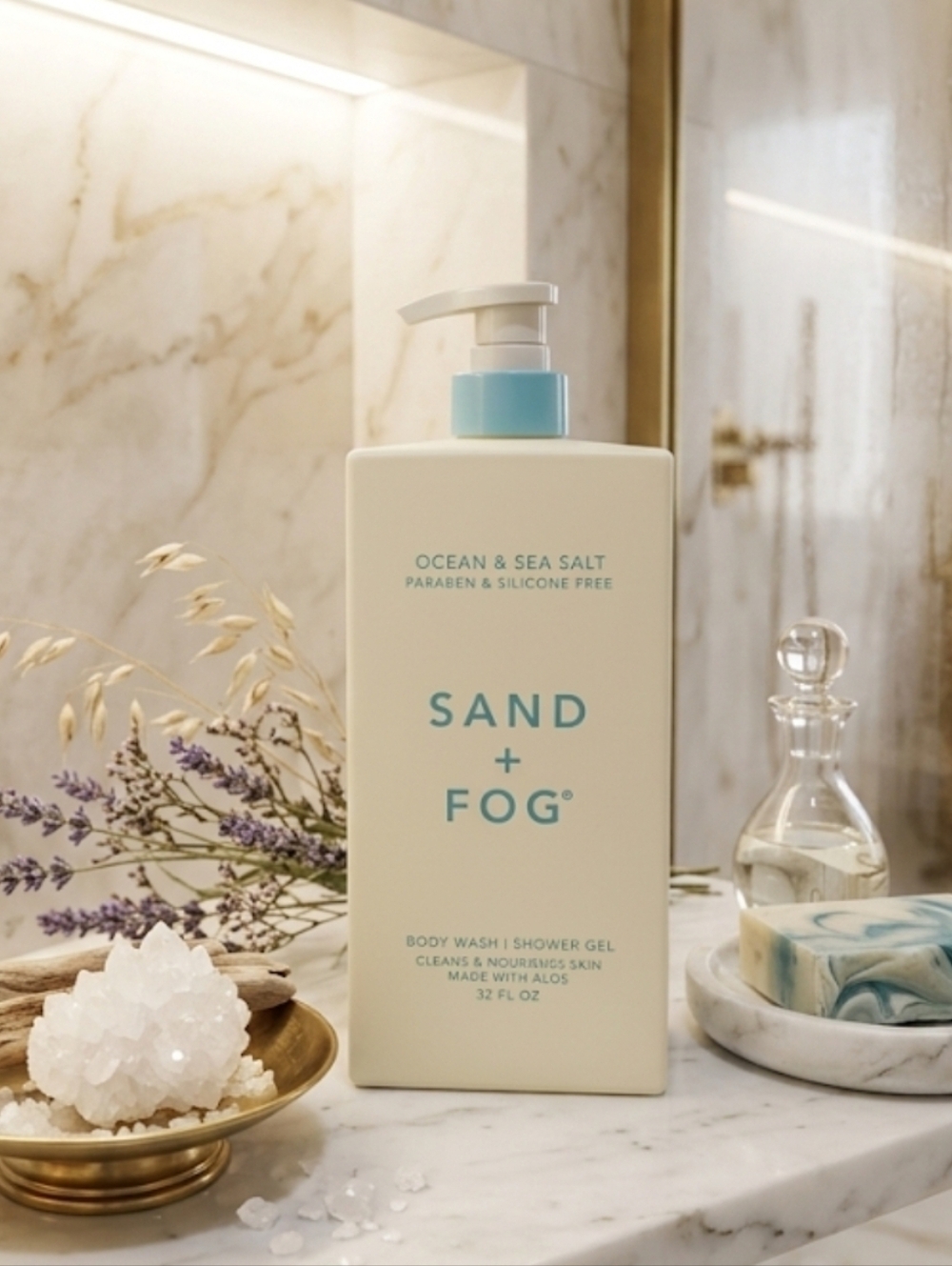 Sand & Fog Ocean & Sea Salt Body Wash / Shower Gel ~ 32 Oz
